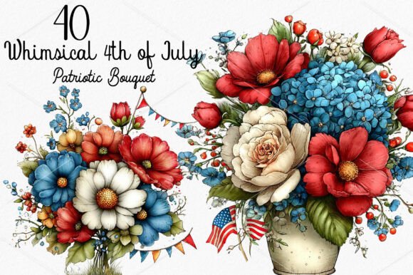 Celebrate Summer with a Whimsical 4th of July Patriotic Bouquet