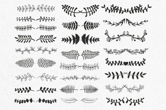 Greenery Leaf Divider Bundle SVG: Your Go-To Design Asset
