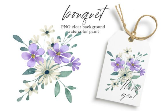 Watercolor Flowers Clipart Bouquet: A Versatile PNG Design Asset