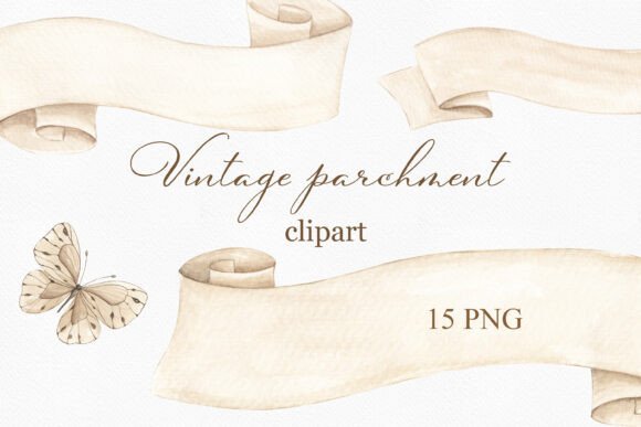 Watercolor Vintage Parchment Clipart: A Designer's Secret Weapon