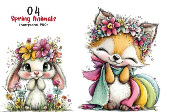 Whimsical Spring Animals Clipart for Creative Projects