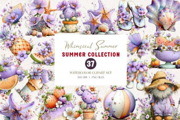 Whimsical Summer Clipart: Your Toolkit for Vibrant, Versatile Design