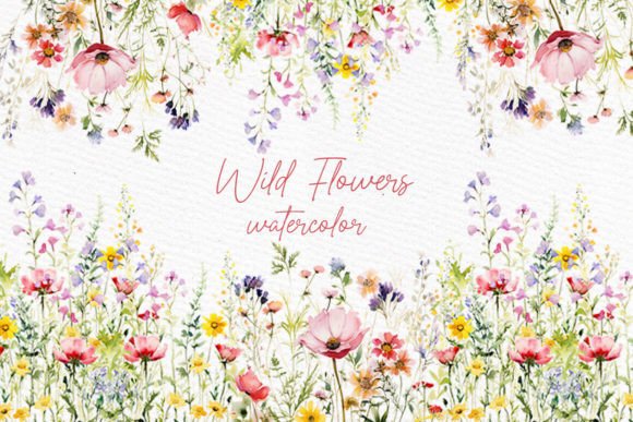 Wild Floral Clipart Dry Pressed Flowers for Timeless Design